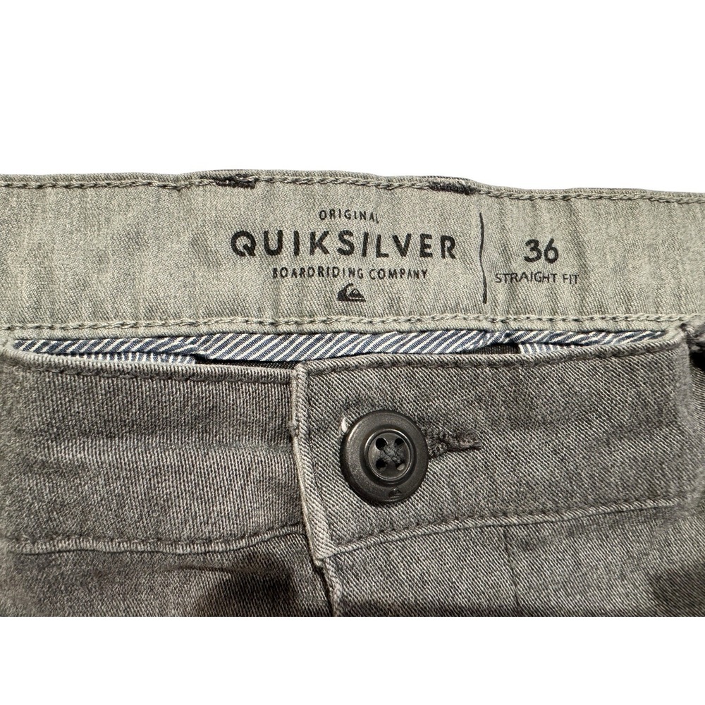 Quiksilver Mens Shorts 36 Charcoal Gray Straight Fit Casual Surf Skate - Picture 6 of 13